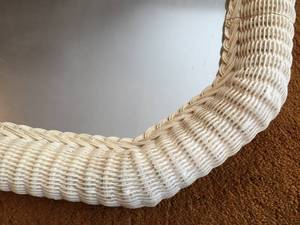 Wicker Look Wall Mirror