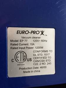Euro-Pro Vacuum