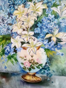 Large Floral Oil Painting