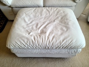 White Loveseat and Armchair Set