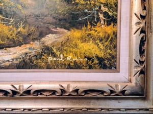 Large Framed Scenic Oil Painting
