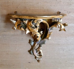 Vintage Ornate Gold Mirror and Shelves