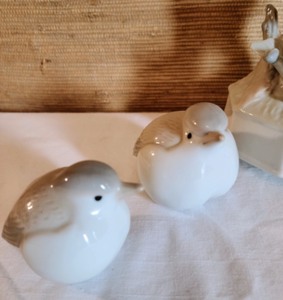 Porcelain Bird Figurines & Two Music Boxes