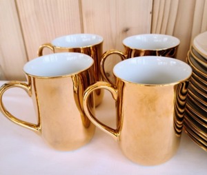 Cream and Gold Dish Set