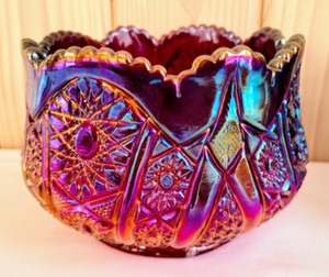 Four Pieces of Beautiful IridescentCarnival Glassware