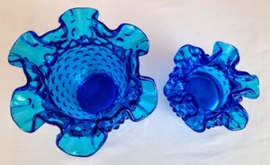 Pair of Blue Fenton Bowls