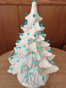 Vintage White Ceramic Christmas Tree