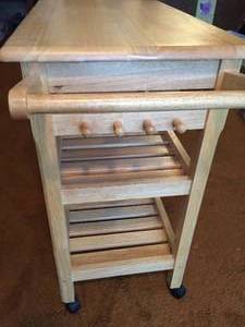 Wooden Kitchen Rolling Rack