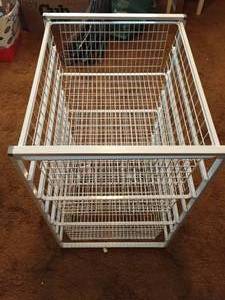 Metal Three Drawer Storage Rack