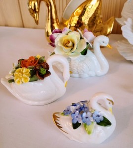 Large Collection of Swan Figurines