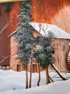 Framed Scenic Oil Painting