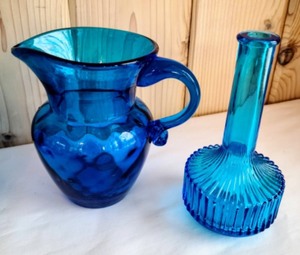 Blue Glass Pitchers and More