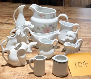 Variety of Ceramic Creamers