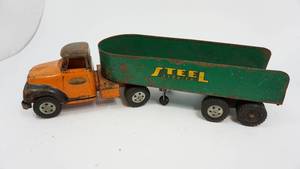 lot 6 image: Vintage 1954 Tonka Steel Carrier Semi Truck