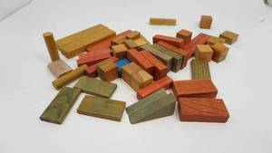 lot 38 image: Vintage Wooden Building Blocks