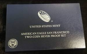 lot 16-A image: 2012-S 2 COIN AMERICAN SILVER EAGLE SET IN ORIGINAL MINT PACKAGING