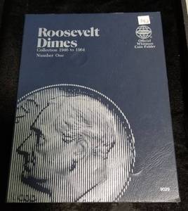 lot 09-A image: SET OF ROOSEVELT SILVER DIMES 1946-1964 with 2 extras (50 coins)
