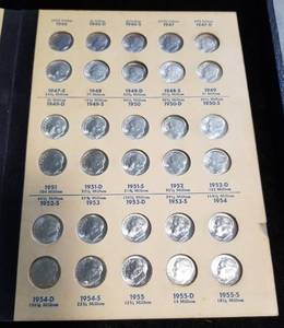 lot 26-A image: BU SET OF ROOSEVELT SILVER DIMES 48 BU COINS