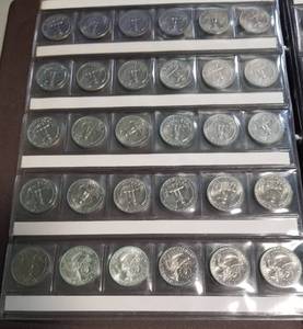 lot 22-A image: WASHINGTON QUARTER SET with SILVER & PROOFS 48 COINS