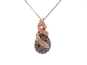 lot 12 image: Brand New LeVian Pendant with Diamonds in 14k Strawberry Gold $1999 Retail