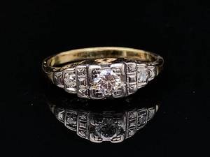 lot 31A image: Antique Diamond Engagement Estate Ring in 14k White Gold $2200 Retail