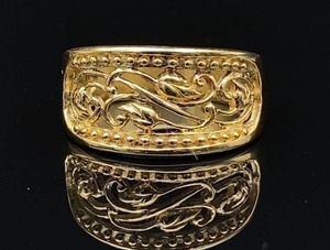 lot 34 image: Art Nouveau Styled 18k Ivy Cut Out Yellow Gold Estate Ring $2200 Retail