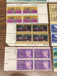 lot 15 image: (17) 5 Cent Plate Blocks