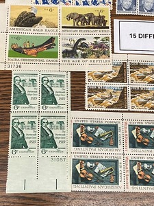 lot 18 image: (15) 6 Cent Plate Blocks
