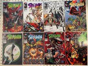 lot 69 image: Lot of 8 Spawn Comic Books Issue #8,9,10,11,12,13,14,16