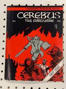 lot 77 image: Cerebus the Aarduark Issue # 1 ( a low grade 5.0 sold for $1199.00)