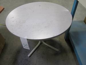 lot 20 image: Round Pedestal Office Table...