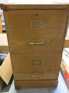 lot 67 image: Wood 2 Drawer Office File Cabinet ...