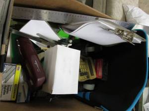 lot 77 image: Box Of Misc Office Supplies...