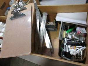 lot 109 image: Box of Office Supplies Clipboards,...