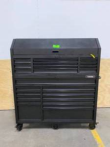 lot 7 image: HUSKY Heavy-Duty 56 in. W 23-Drawer, Deep Combination Tool Chest and Rolling Cabinet Set