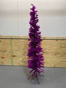 lot 44 image: NATIONAL TREE COMPANY 7 ft. Pink Tinsel Artificial Christmas Tree