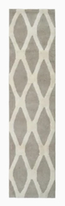lot 48 image: ALLEN  ROTH Barrbridge 2 x 8 Stone cameo Indoor Trellis Mid-Century Modern Runner