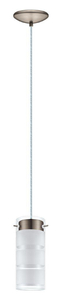 lot 58 image: EGLO Olvero 40-Watt Satin Nickel Integrated LED Pendant