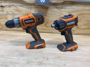 lot 79 image: RIDGID Drill and Impact Driver Set