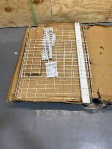 lot 95 image: HUSKY 42 in. H x 96 in. W x 32 in. D Adjustable Height Garage Ceiling Mounted Storage Unit in White