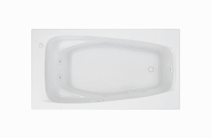 lot 116 image: AMERICAN STANDARD EverClean Reversible Drain 60 in. Acrylic Rectangular Drop-In 6-Jet Whirlpool Bathtub in White