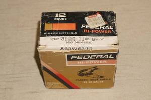 lot 119 image: Full Box of 25 Federal 12 Gauge Shotshells