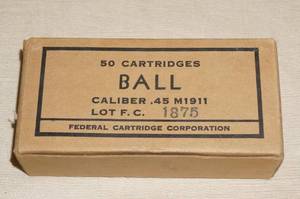 lot 85 image: Federal .45 M1911 Ball Ammunition