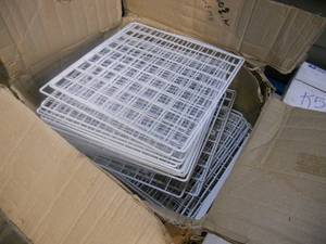 lot 63 image: Huge Lot of Wire RackingShelving Cubes - White, 14x14 - 39 Sides
