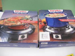 lot 47 image: 2 Single Electric Burners - New in Box