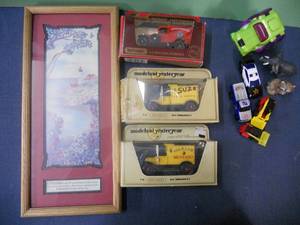 lot 75 image: Father Lighthouse Picture, In box Collector Trucks, Toys, Cars