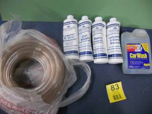 lot 83 image: Car Wash and Car Care Items and Low Pressure Water Line 916 x 38 x 50 -