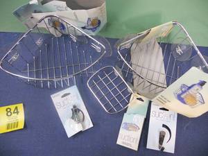 lot 84 image: Suction Shower Basket Organizers and Hooks