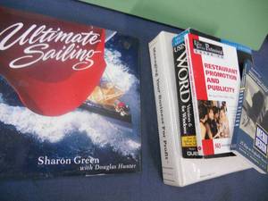 lot 98 image: Ultimate Sailing Book, MS Word Computer Book, Business Planning Workbook, 2 Restaurant and Menu Planning Books