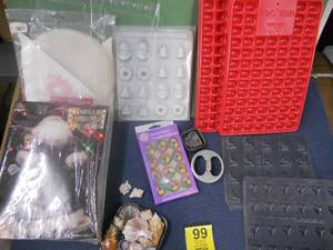lot 99 image: Old Fashioned Father Christmas Santa Kit, Chocolate Molds, Seashells, Jello Beans Molds & More